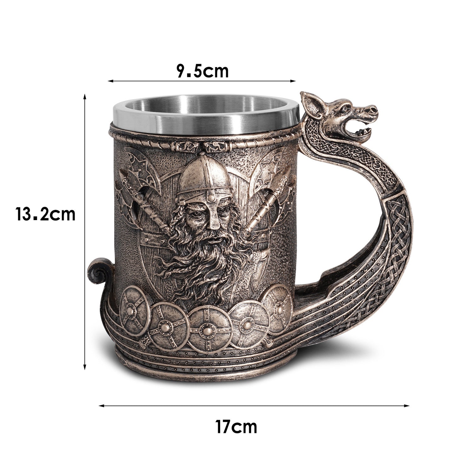 Personalized Tableware Viking Stainless Steel Liner Skull Tankard