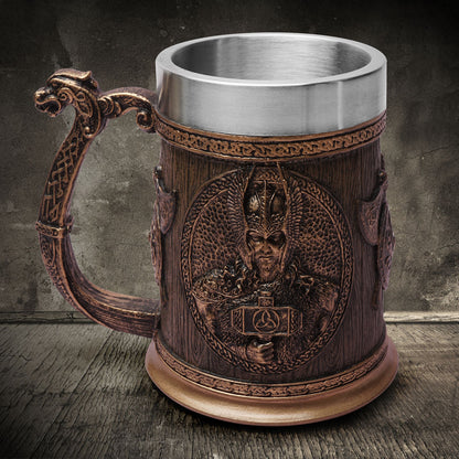 Personalized Tableware Viking Stainless Steel Liner Skull Tankard