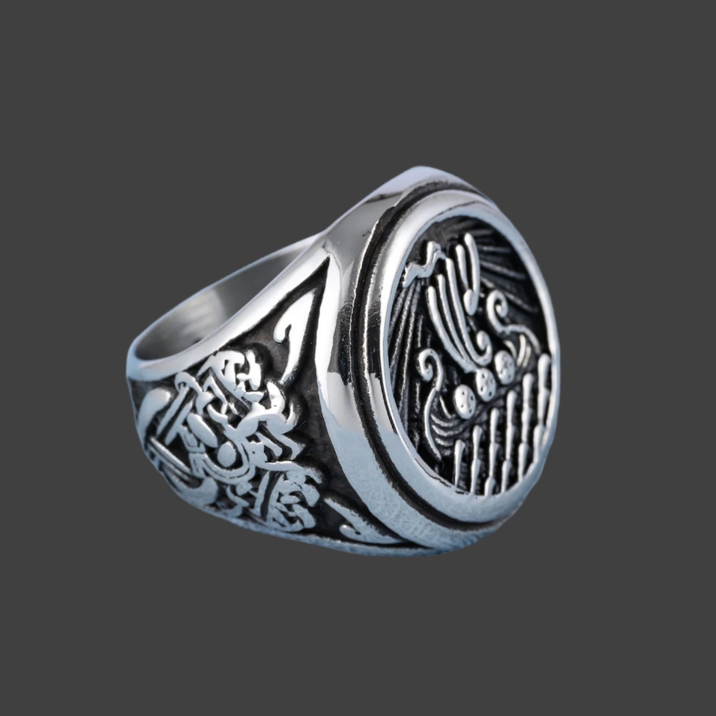 Viking Nautical Seal Totem Ring – High-Quality Alloy, Bold Personality Style | Eye-Catching Design