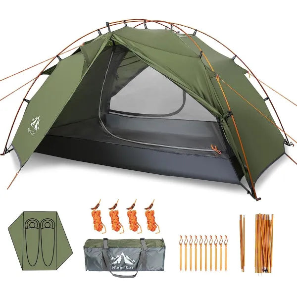 Night Cat 2 Persons backpacking tent with Aluminium Poles-0