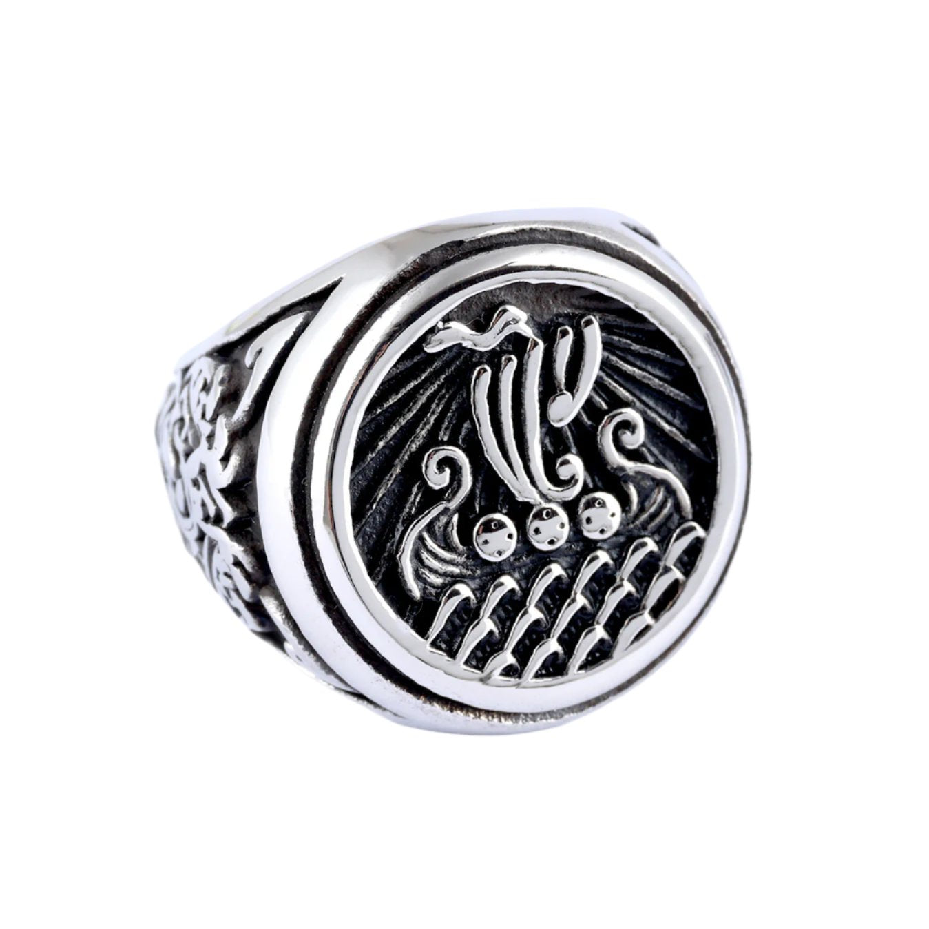 Viking Nautical Seal Totem Ring – High-Quality Alloy, Bold Personality Style | Eye-Catching Design