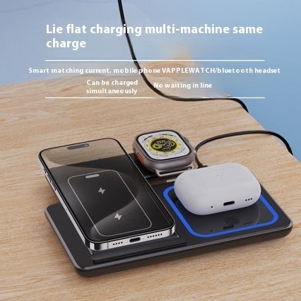 3 in 1 Wireless Charging Stand | Dual Coil Design, Qi-Certified Fast Charging with Temperature Control