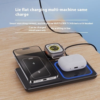 3 in 1 Wireless Charging Stand | Dual Coil Design, Qi-Certified Fast Charging with Temperature Control