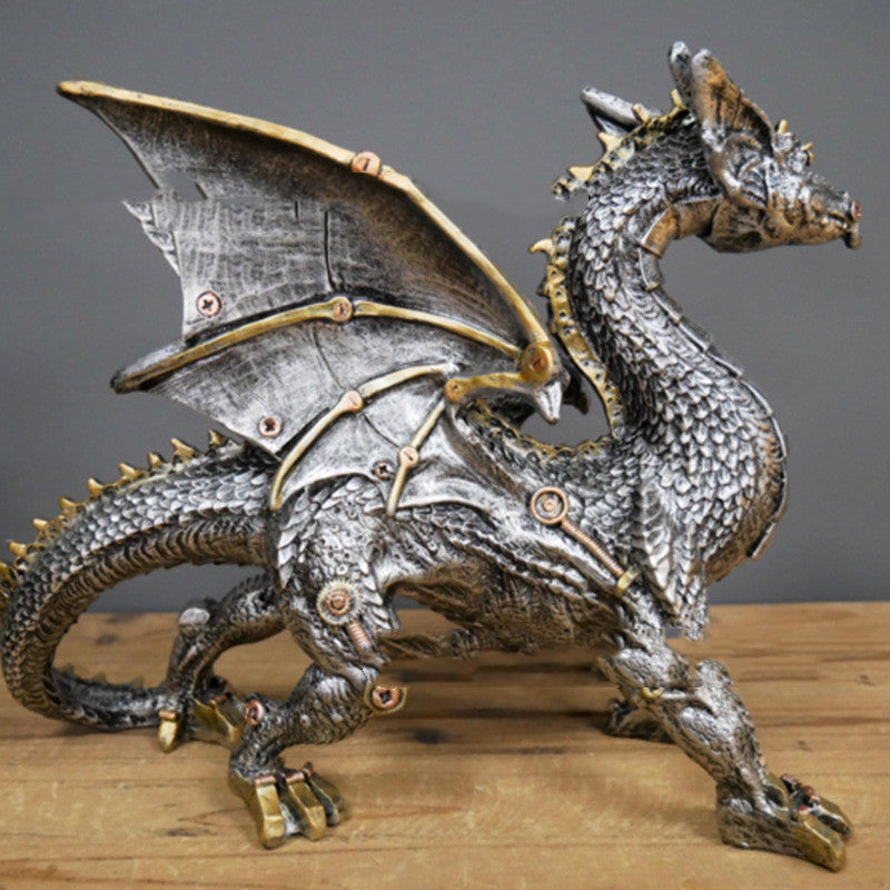 Steampunk Dragon Resin Craft Decorative Ornament – Unique Home Decor Hanging Piece