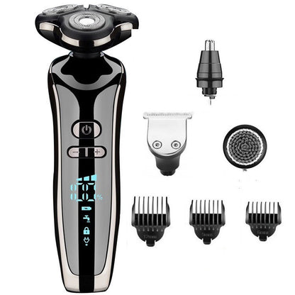 FB-507 Electric Shaver - Multi-Functional Grooming Kit with Beard Trimmer, Nose Hair Device, and USB Charging