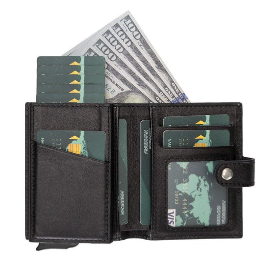 Palermo Zip Mechanical Genuine Leather Card Holder-1