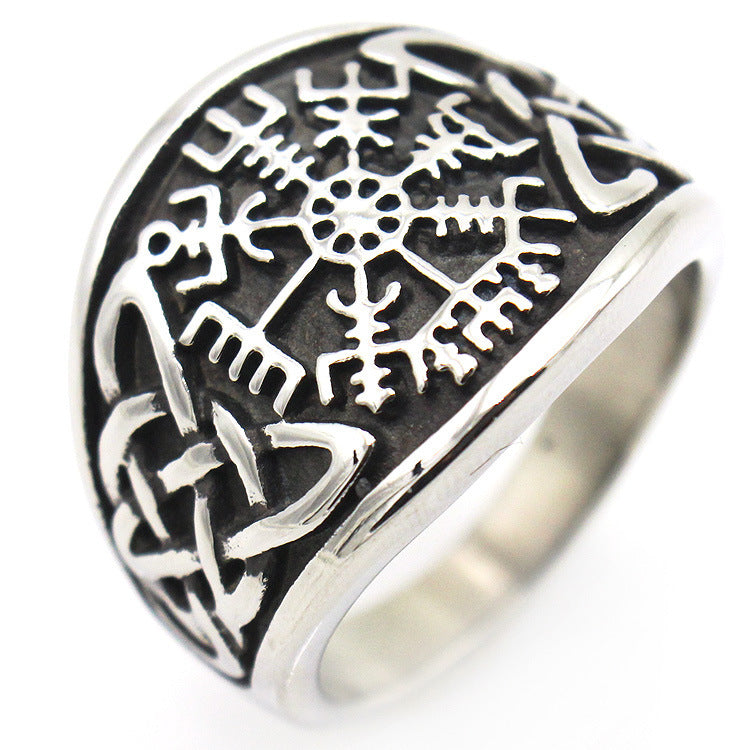 Viking Totem Ring | Men's Titanium Steel Vintage Norse Mythology Jewelry