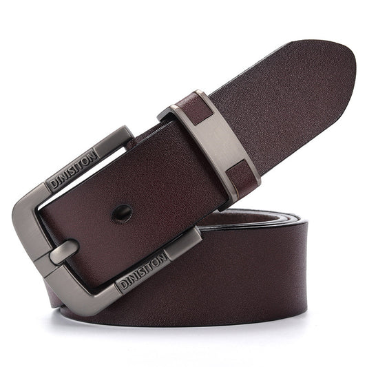 Business Fashion Men's Leather Belt | Durable Two-Layer Leather