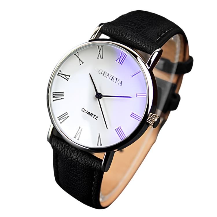 Men's Fashion Blue Roman Literal Quartz Watch - Mensclub.co.uk