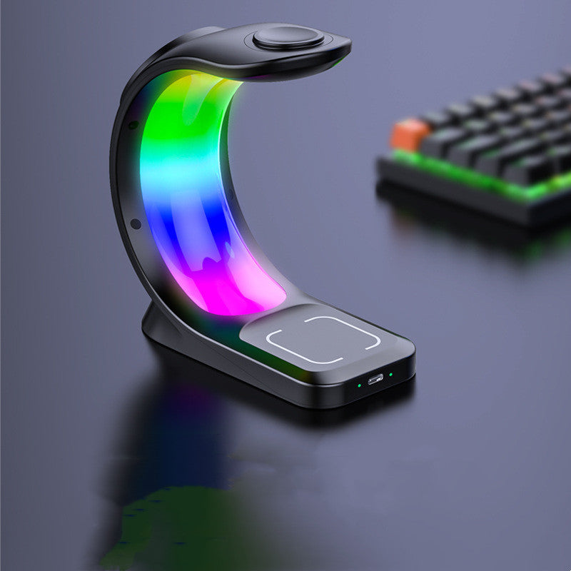 4 In 1 Magnetic Wireless Charger with RGB Lamp | Fast Charging, FOD Detection, Universal Compatibility