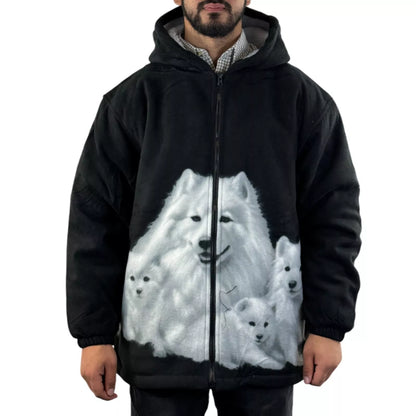 Unisex Animal Print Sherpa Fleece-1