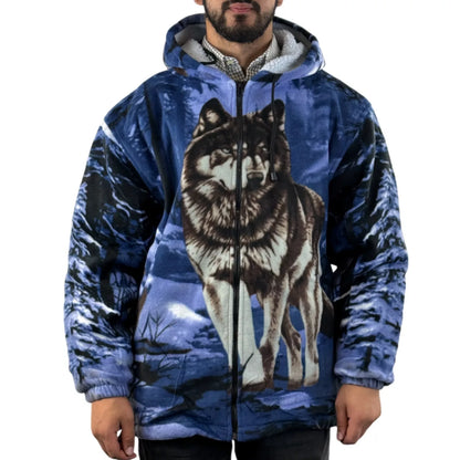 Unisex Animal Print Sherpa Fleece-2