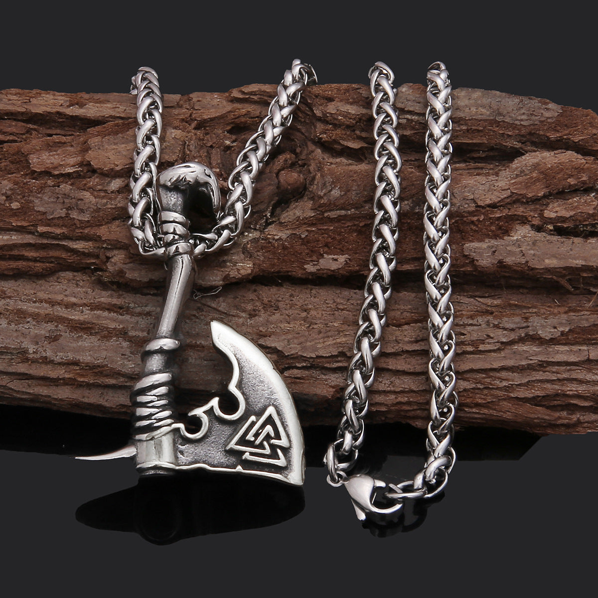 Stylish Stainless Steel Axe Pendant Necklace | Durable Titanium Steel | Men's Jewelry