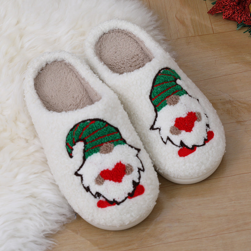 Cute Cartoon Santa Claus Home Slippers | Anti-Slip, Warm, & Wear-Resistant | Holiday Comfort for Men & Women