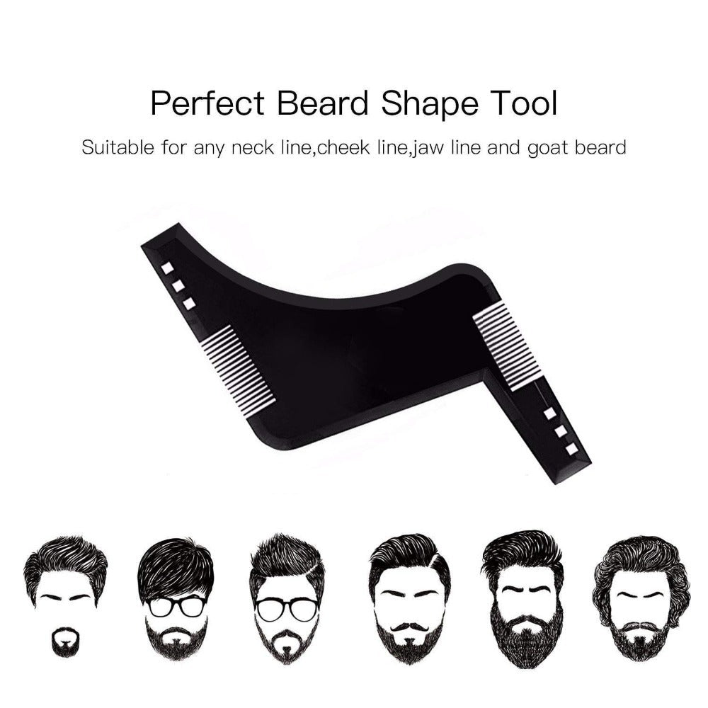 Transparent Black Beard Comb | Dual Teeth | High-Quality ABS Plastic | Perfect Beard Styling Tool