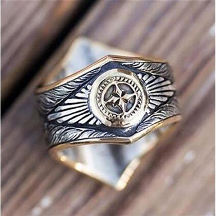 Men's Glyph Vintage Two Tone Rings - Mensclub.co.uk