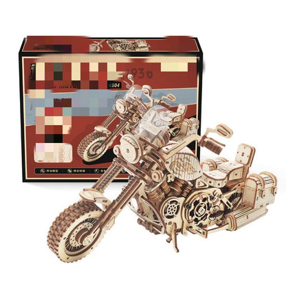 Cruising Motorcycle Wooden Puzzle Model