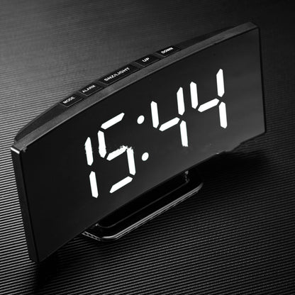 Creative Digital LED Mirror Alarm Clock | Sleek Design with Big Mirror Display | Home & Office Use