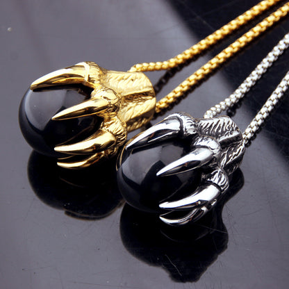 Men's Stainless Steel Fashion Jewelry Necklace - Animal/Zodiac Design | Available in Steel & Gold, With or Without Chain