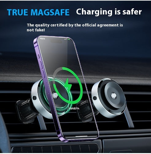 Intelligent Magnetic Car Phone Holder | Adjustable Suction Cup, 360° Rotation, USB Powered