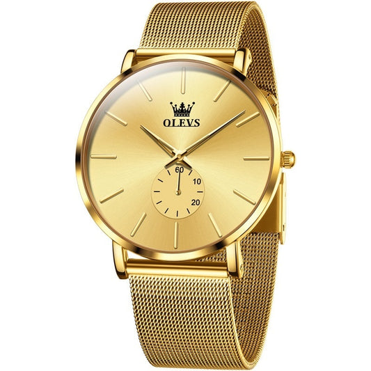 Fashion Siamese Buckle Thin Quartz Watch – 7.5mm Slim Design, Multiple Stylish Colors