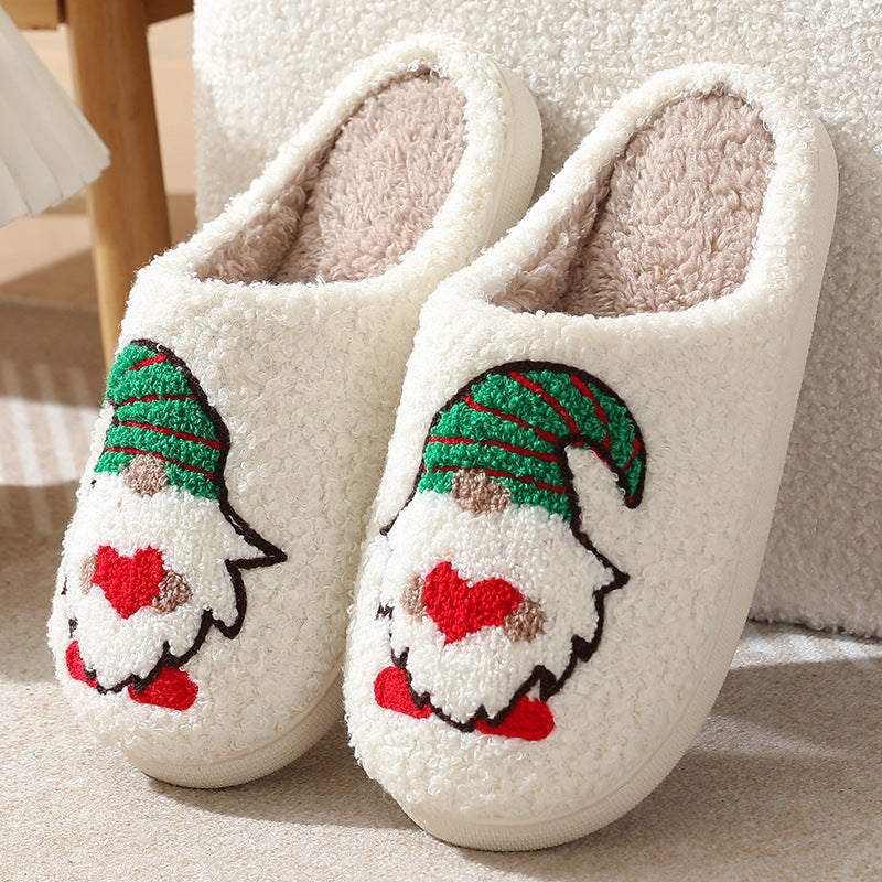 Cute Cartoon Santa Claus Home Slippers | Anti-Slip, Warm, & Wear-Resistant | Holiday Comfort for Men & Women