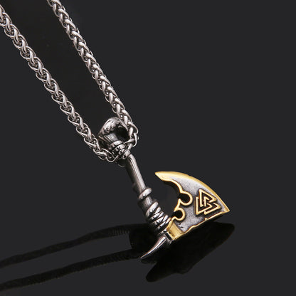 Stylish Stainless Steel Axe Pendant Necklace | Durable Titanium Steel | Men's Jewelry