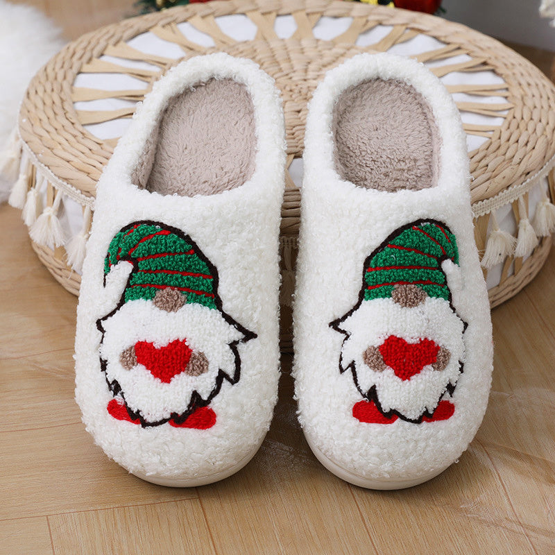 Cute Cartoon Santa Claus Home Slippers | Anti-Slip, Warm, & Wear-Resistant | Holiday Comfort for Men & Women