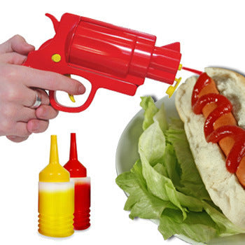 Creative Pistol Shape Seasoning Bottle | 200ml, Food Grade Plastic for Sticky Seasonings