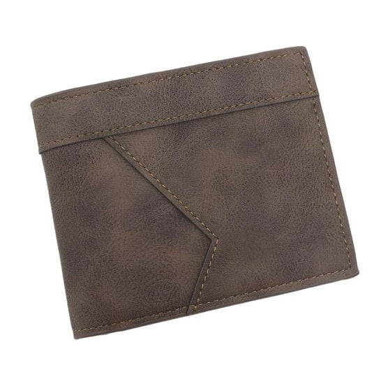 Men's Short Matte Leather Large Capacity Wallet - Mensclub.co.uk