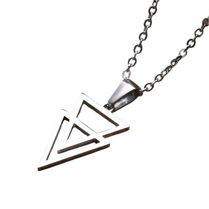 Men's Hexagon Pendant Necklaces | Natural Zircon | Geometric Triangle & Square Designs