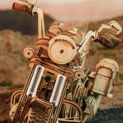 Cruising Motorcycle Wooden Puzzle Model