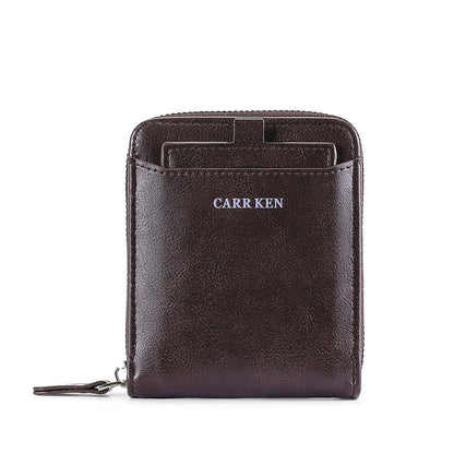 Men's Short Casual Fashion Zipper Wallet - Mensclub.co.uk