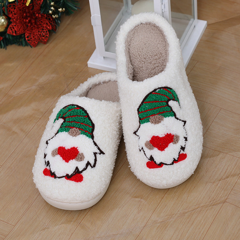 Cute Cartoon Santa Claus Home Slippers | Anti-Slip, Warm, & Wear-Resistant | Holiday Comfort for Men & Women