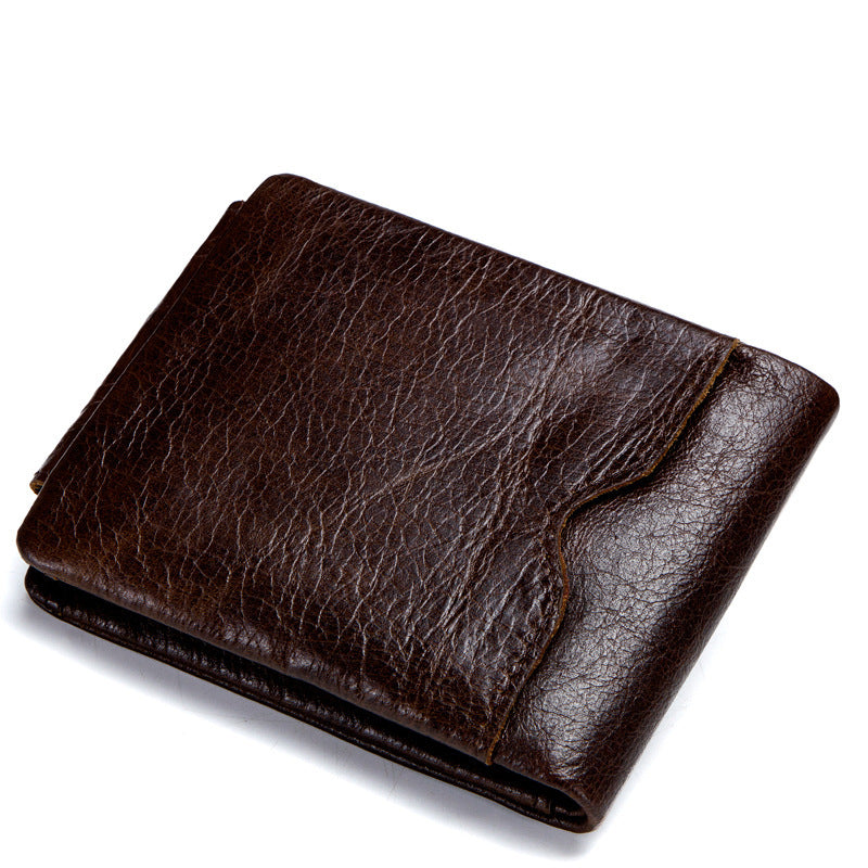 Vintage Leather Tri-Fold Men's Wallet - Mensclub.co.uk