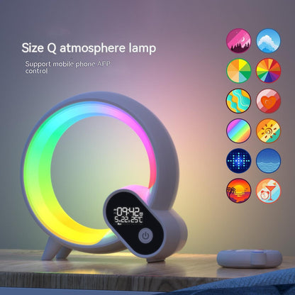 Creative Q Light Analog Sunrise Alarm Clock | Digital Display with 15 White Noise Songs & Smart App Control