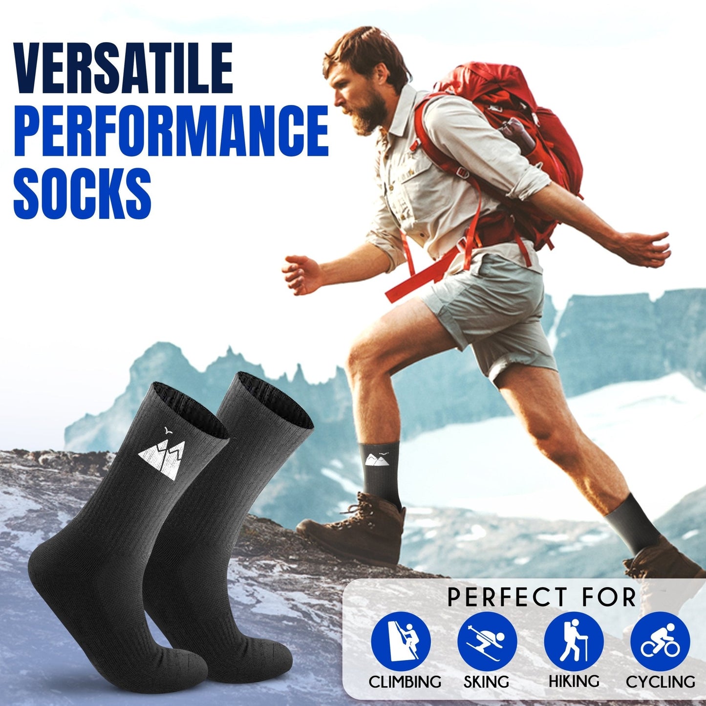 HikeWare Premium Merino Wool Socks-3