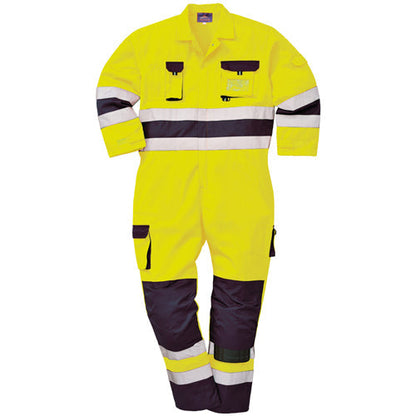 Portwest TX55 Nantes Hi Vis Overalls with Kneepad Pockets-2