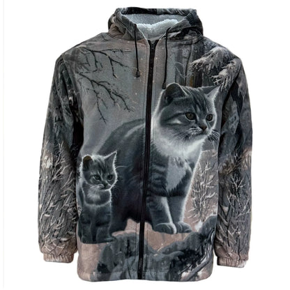 Unisex Animal Print Sherpa Fleece-5