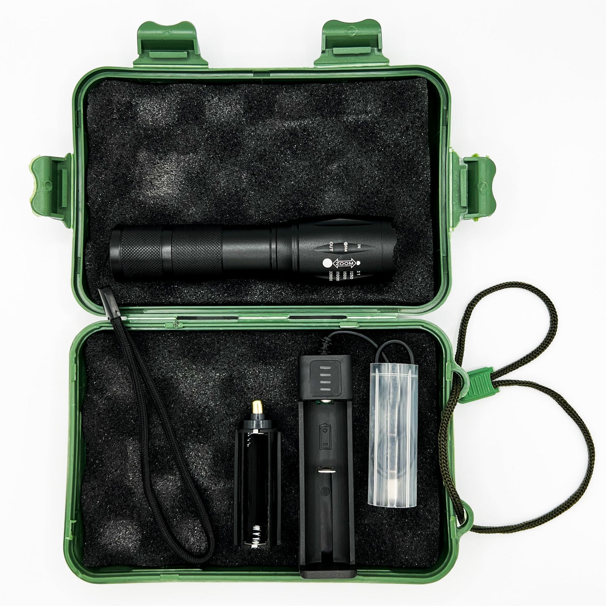 Tactical LED Flashlight & Carry Case-0