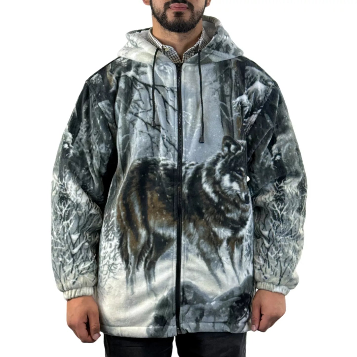 Unisex Animal Print Sherpa Fleece-4